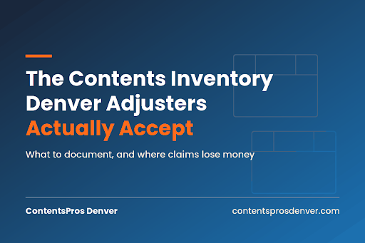 Guide cover, the contents inventory Denver adjusters actually accept