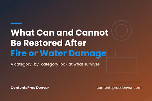 Guide cover, what can and cannot be restored after fire or water damage
